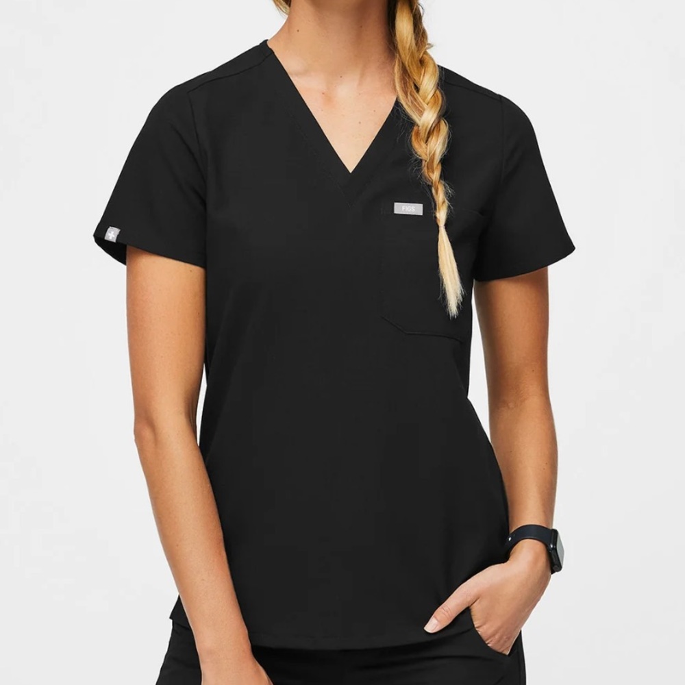 Figs Catarina - One Pocket Scrub Top XS Black